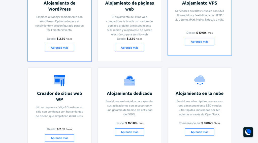 Dreamhost página de precios español