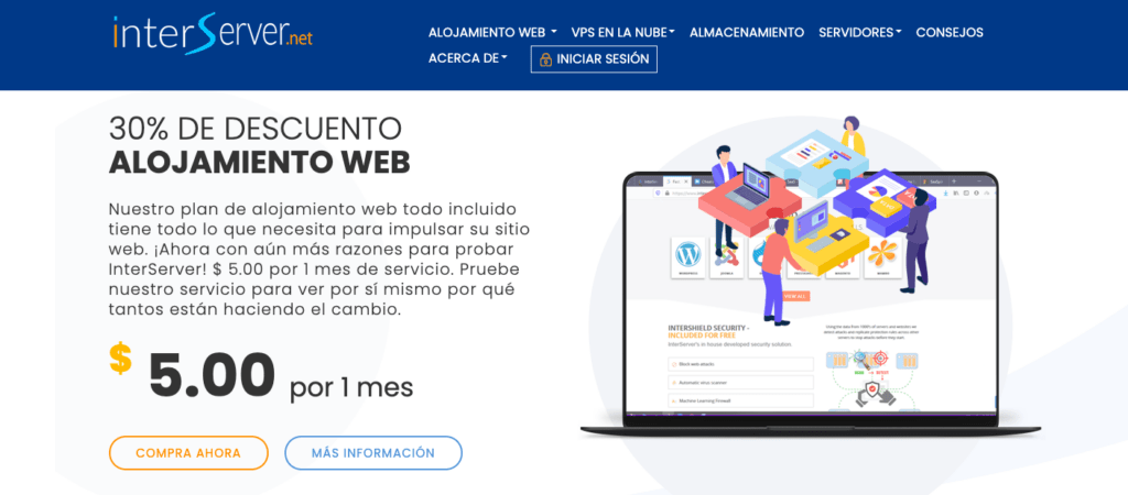 Interserver página principal en español