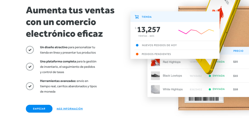 Weebly en español ventas con comercio electrónico