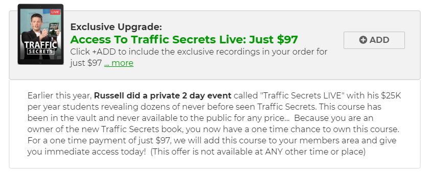 Traffic Secrets en vivo