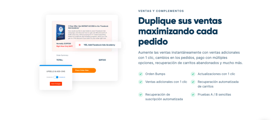 SamCart en español: páginas de ventas