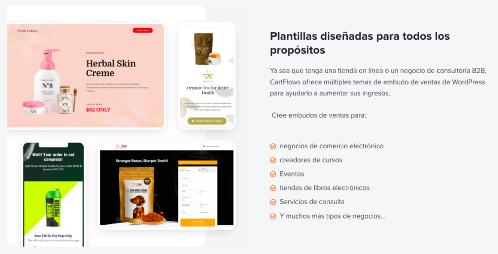 CartFlows Plantillas Premium Español