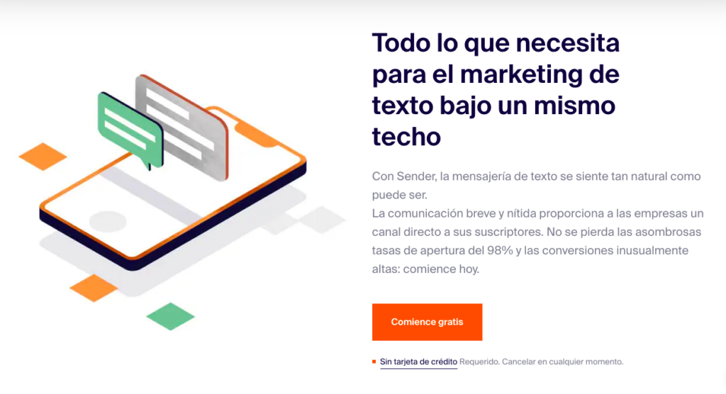 Sender Marketing SMS Español
