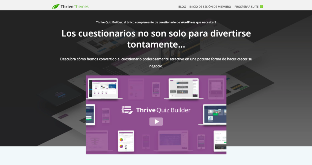 Thrive Quiz página en español